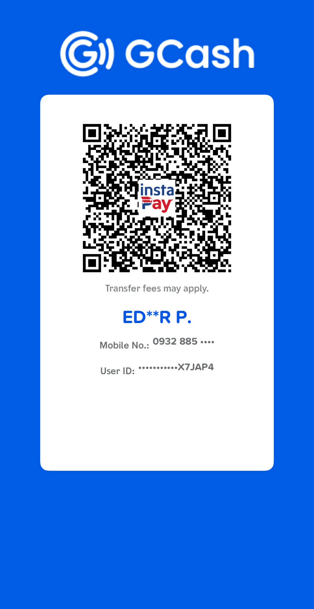 Cornerstone Baptist Church GCash details